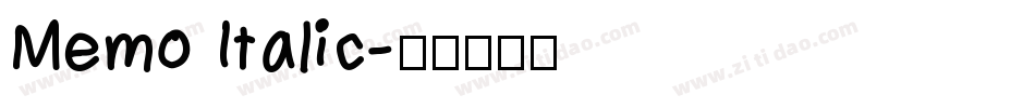 Memo Italic字体转换